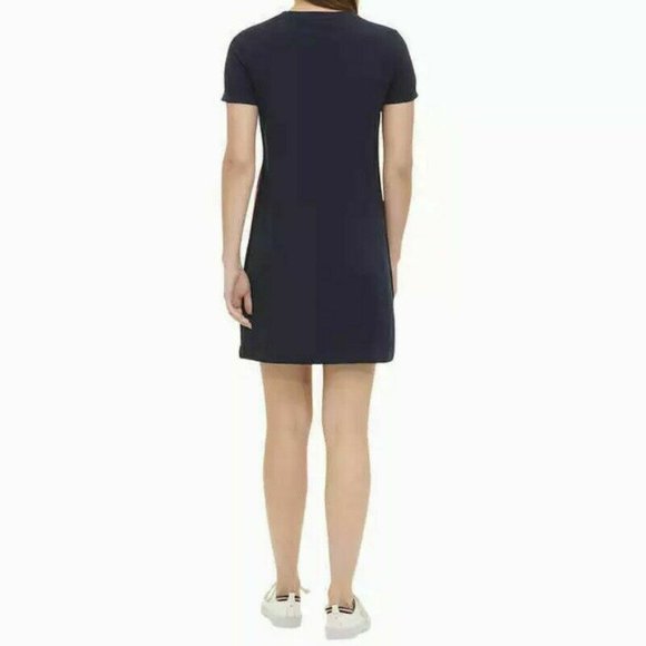 Tommy Hilfiger Women's Jersey T Shirt Dress Sky Captain - Picture 2 of 9